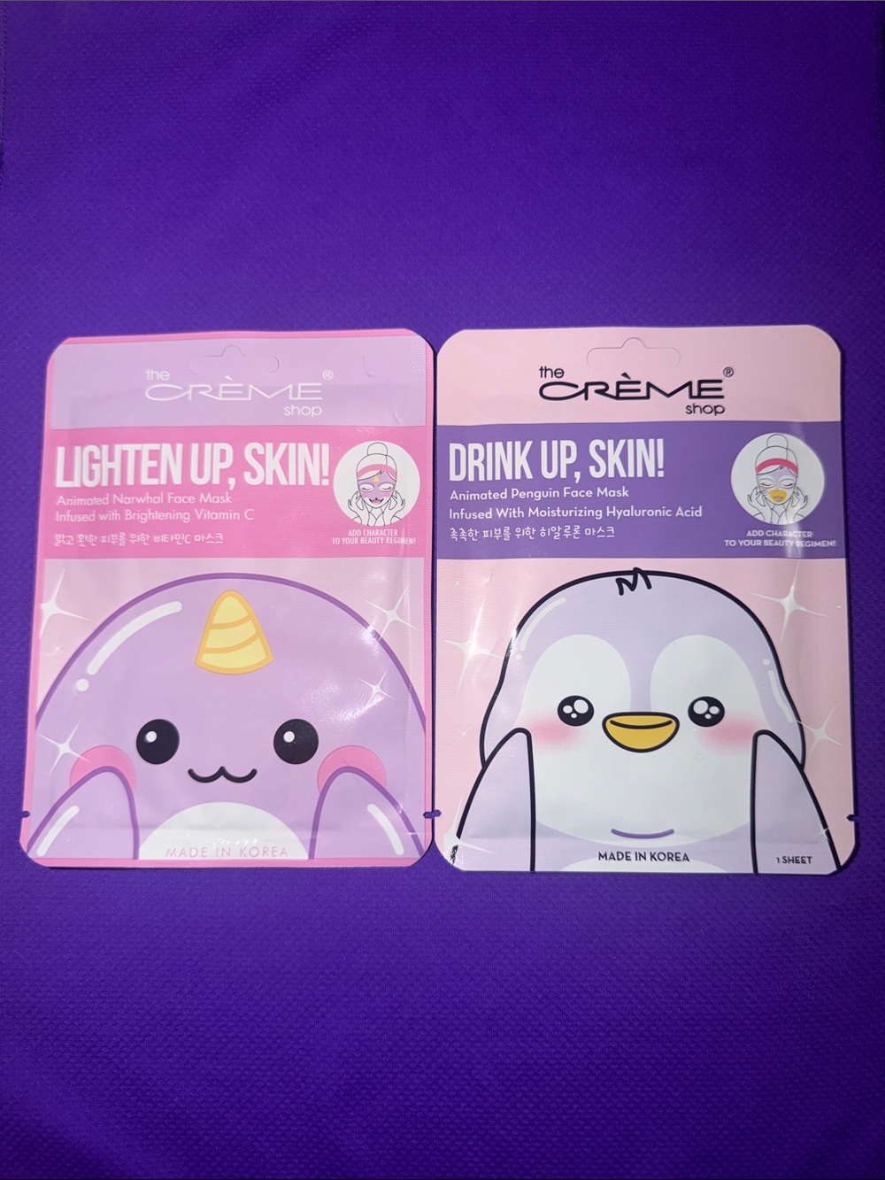 The Crème Shop Pink Narwhal Brightening Sheet Mask - Lighten Up, Skin! - Picture 1 of 1